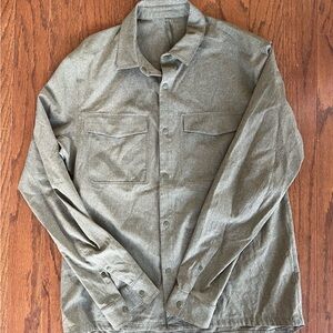 Men’s Lululemon Green Snap Button Down Shirt Large L